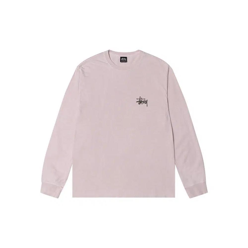 Футболка Stussy Basic Pigment Dyed Long-Sleeve Tee 'Blush' 1