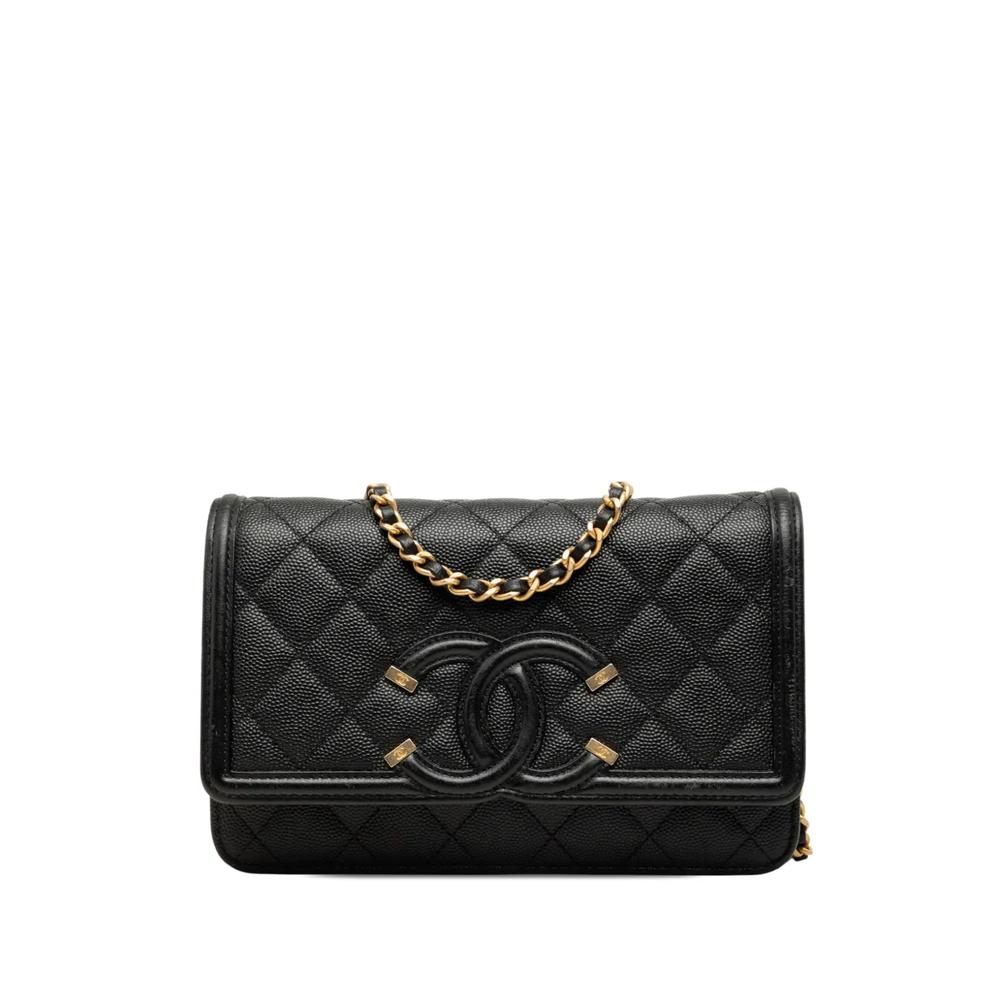 Сумка через плечо Caviar CC Filigree Wallet On Chain (2019 год) 1