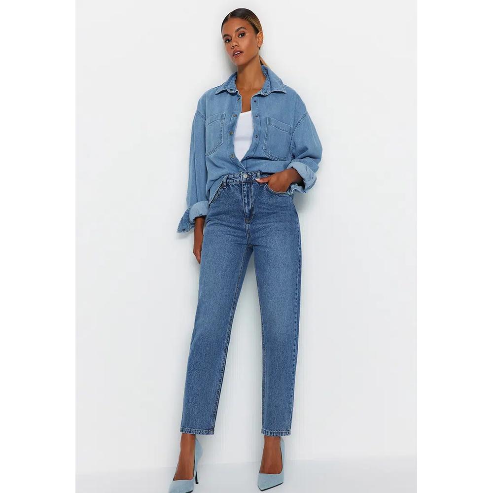 Джинсы с высокой талией Mom Jeans 4