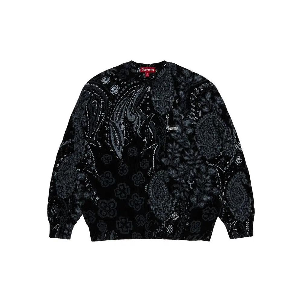 Свитера Supreme Printed Paisley Sweater 'Черный' 1