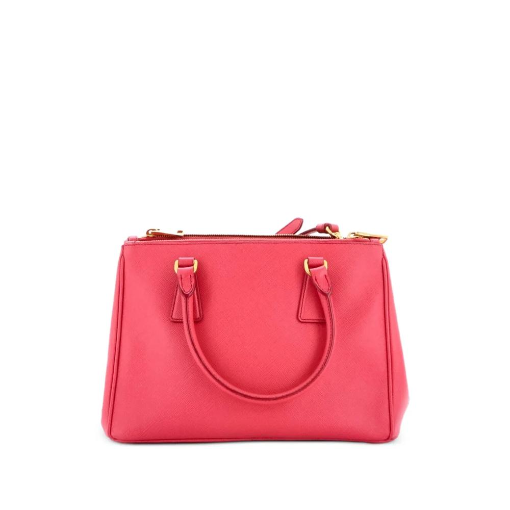 Маленькая сумка-тоут Double Zip Lux Saffiano Leather 2