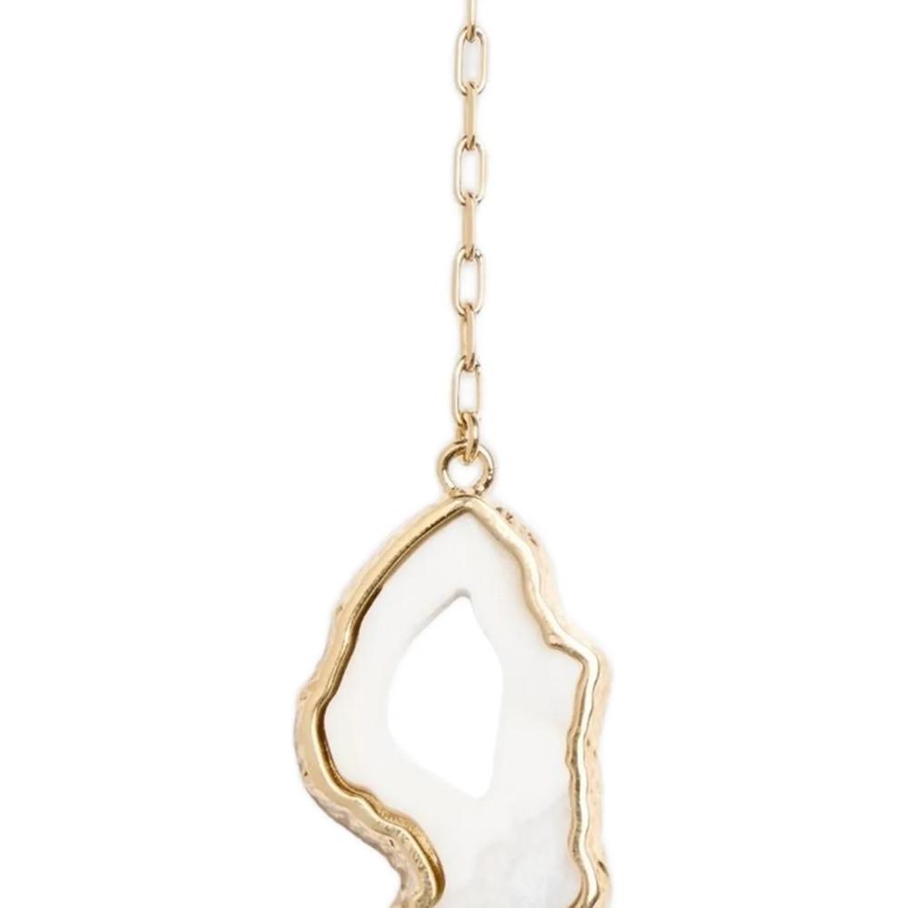 pearl-embellished stone drop earrings 2