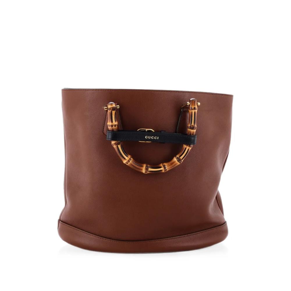 Сумка-тоут Diana Bamboo Handle Round Leather Medium 2