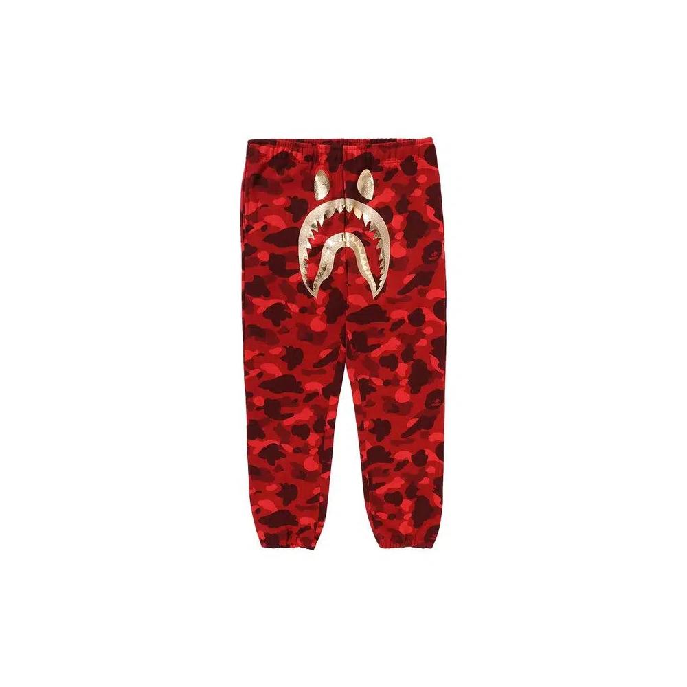 BAPE Color Camo Shark Sweatpants 'Красный' 1