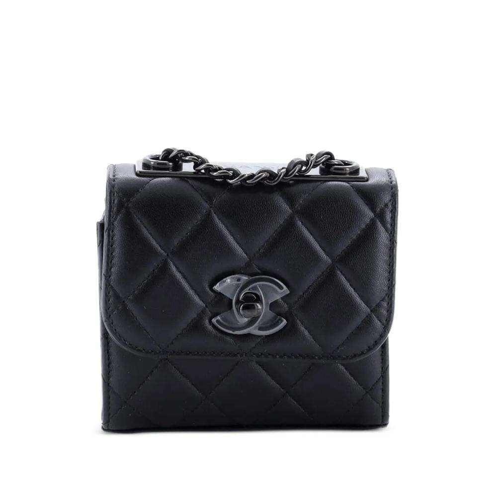 Маленькая сумка на плечо So Black Trendy CC Clutch with Chain Quilted Lambskin 1