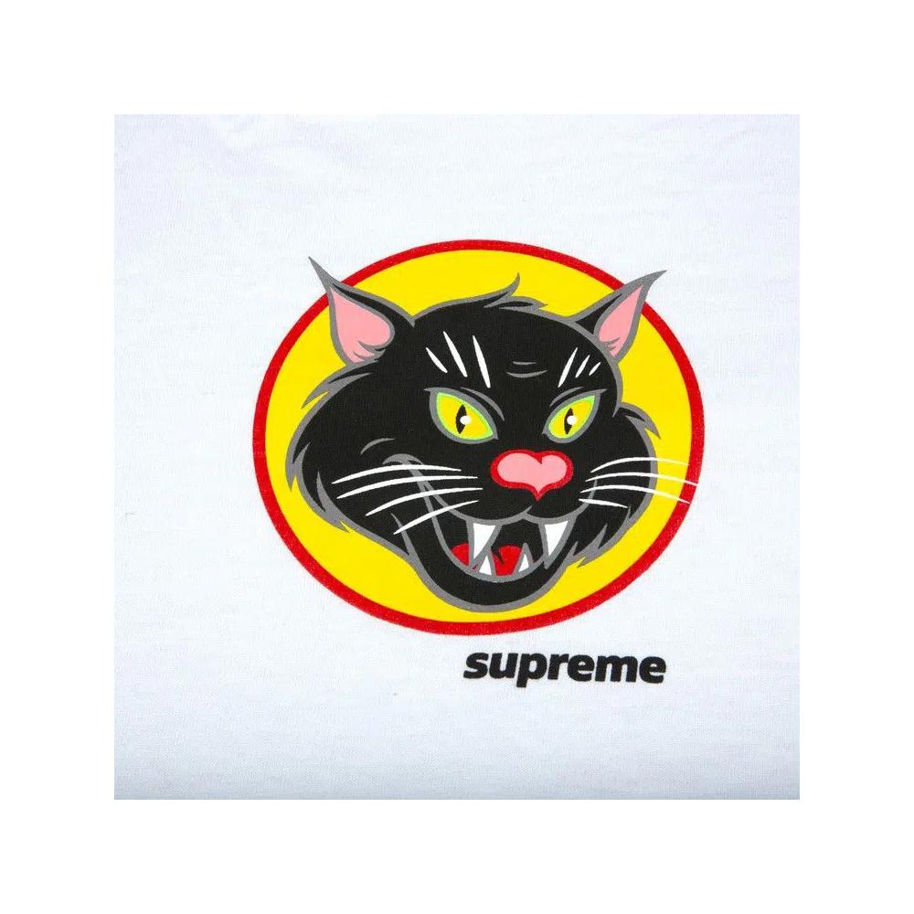 Футболки Supreme Black Cat Tee 'White' 2