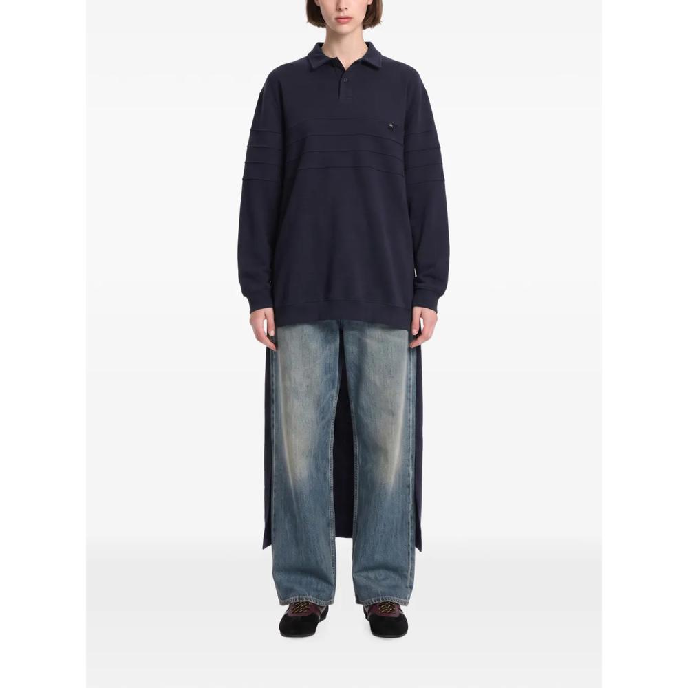 asymmetric-hem polo shirt 2