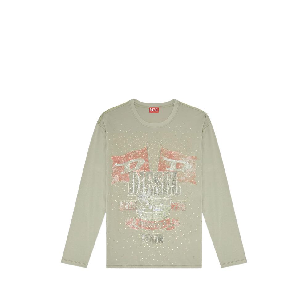 crystal-embellished distressed long-sleeve T-shirt 1