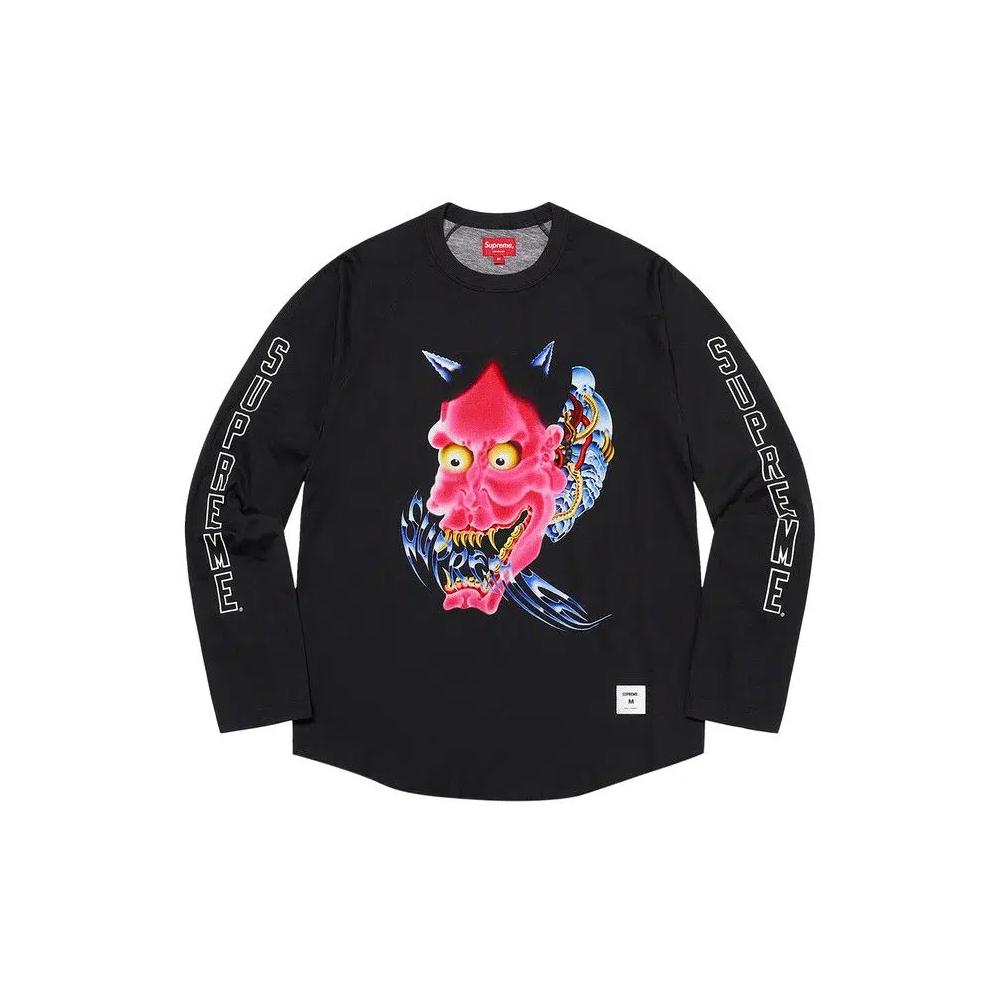 Футболка с длинным рукавом Supreme Demon Raglan с длинным рукавом 'Черный' 1