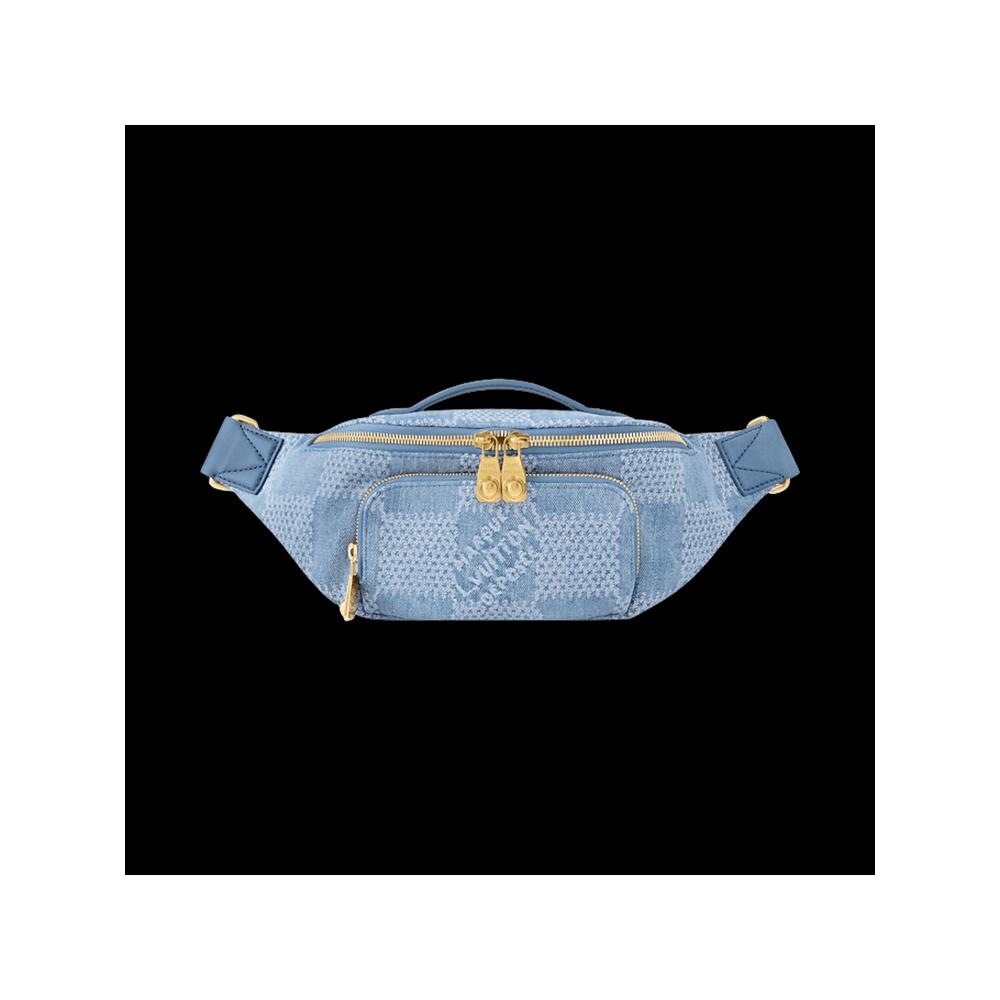 Поясные сумки Louis Vuitton Rush Bumbag 'Damier Denim 3d Cotton Canvas' 1