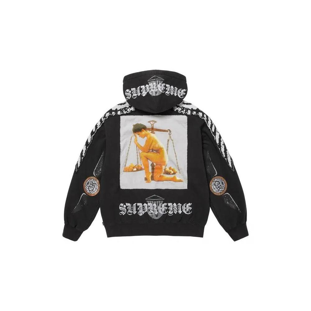 Худи Supreme Wings Zip Up Hooded Sweatshirt 'Black' 2