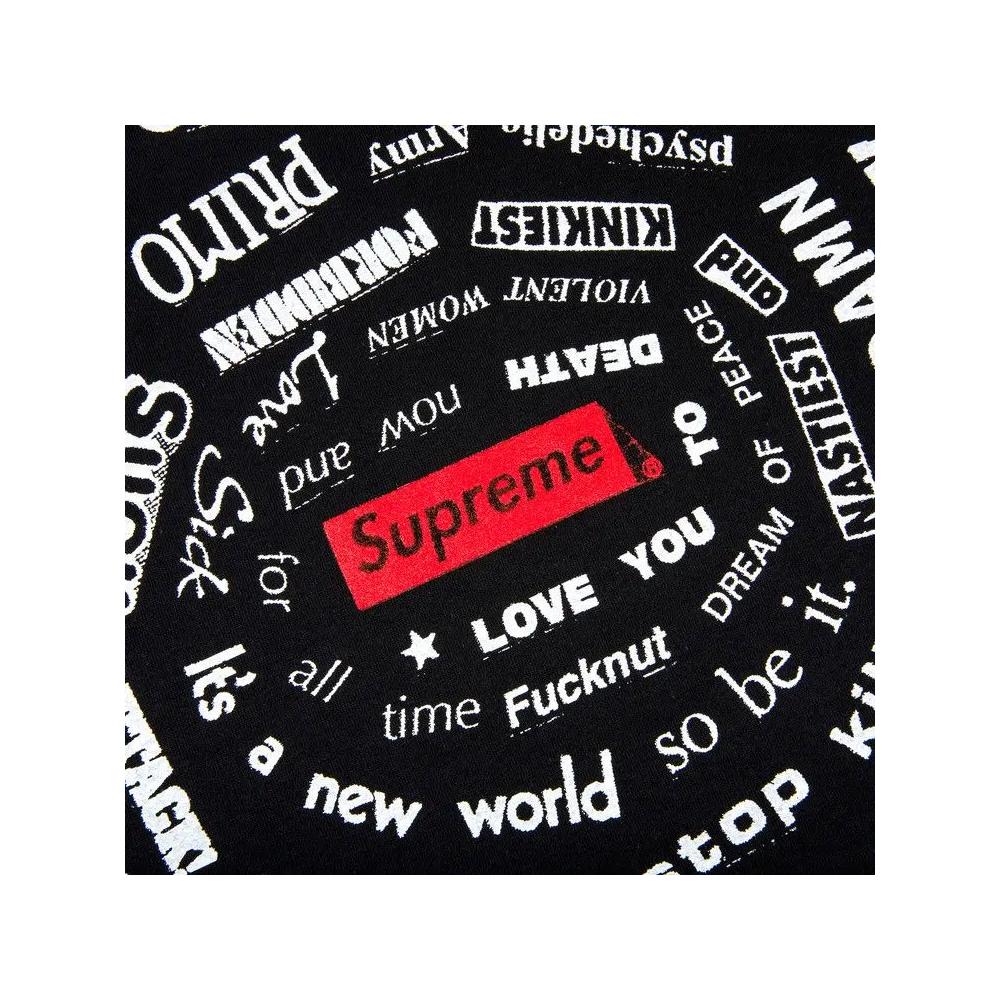 Футболки Supreme Spiral Tee 'Black' 3