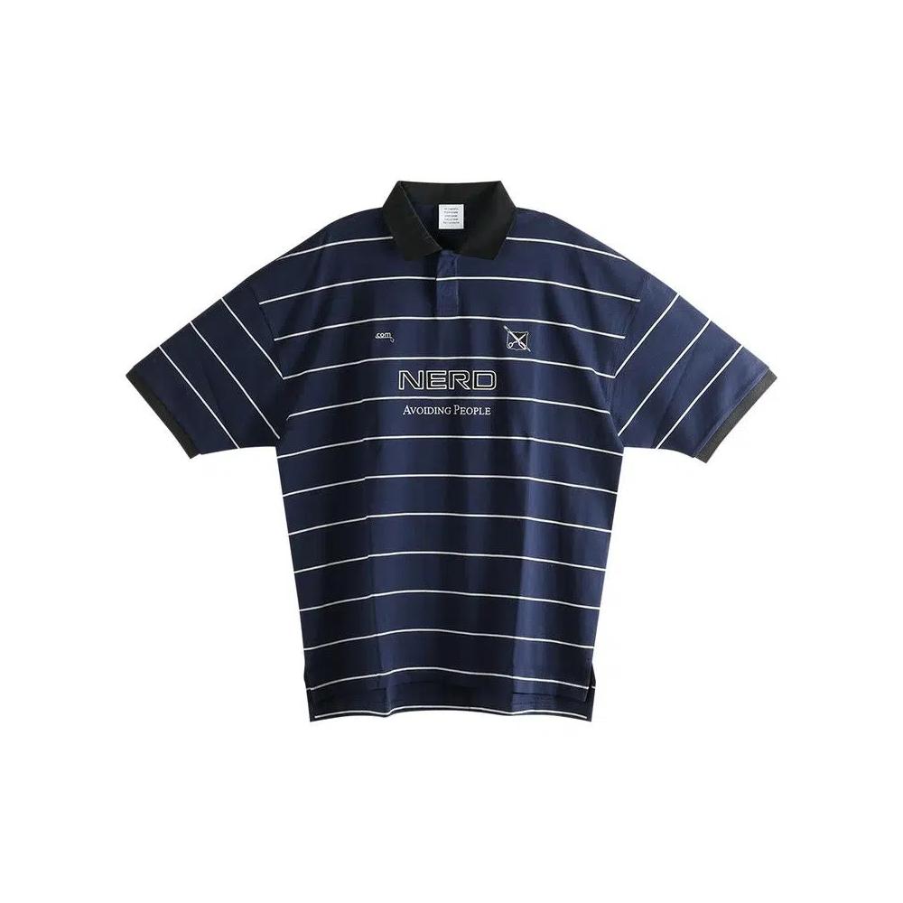 Поло Vetements Nerd Polo 'Темно-синие/белые полоски' 1