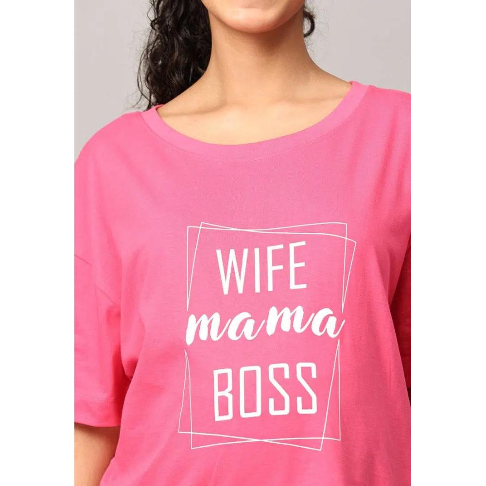 Огромная футболка Wife-Mama-Boss для мамы 5