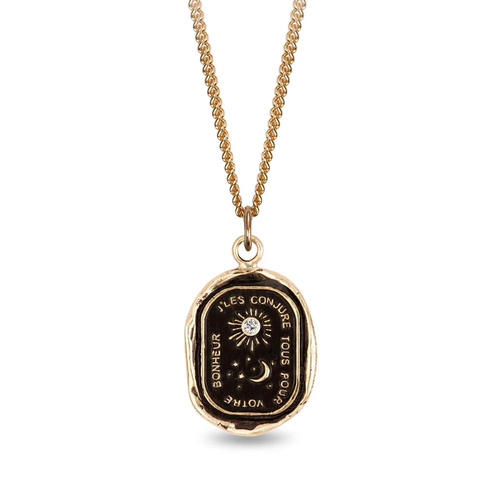 Колье Everything For You Talisman из желтого золота с бриллиантами 1