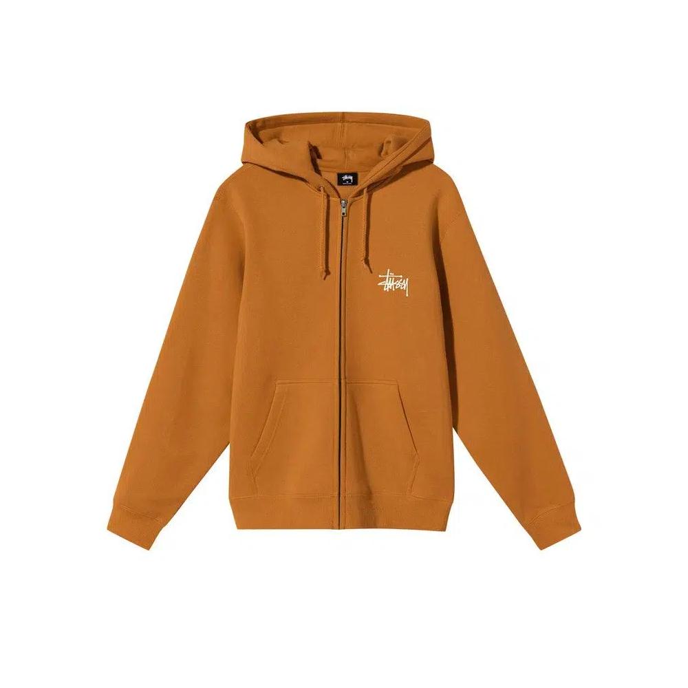 Толстовки на молнии Stussy Basic Zip Hoodie 'Карамельный' 1