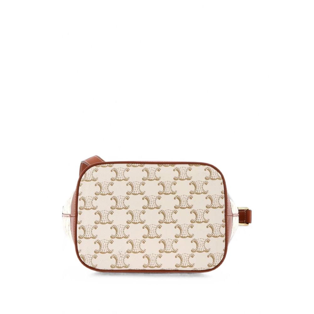 Triomphe Coated Canvas Small bucket bag 3