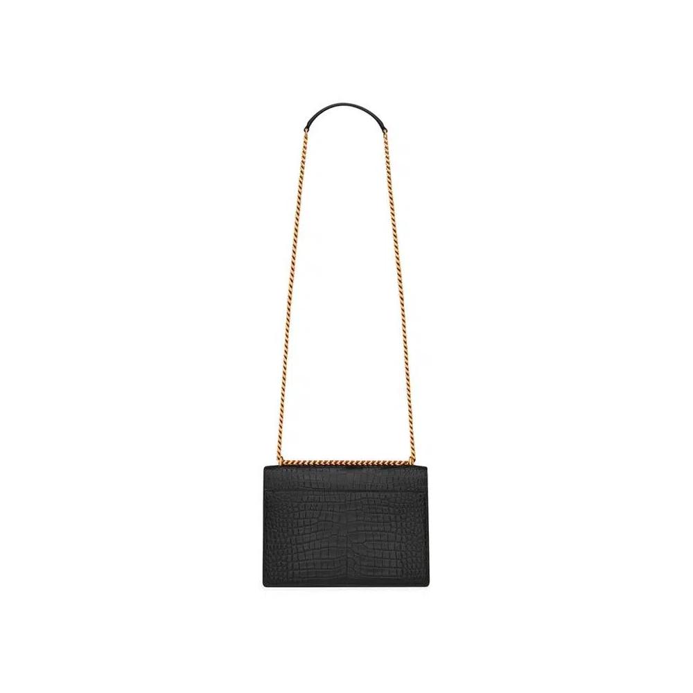 Сумки через плечо Saint Laurent Sunset Medium Chain Bag 'Черный' 2