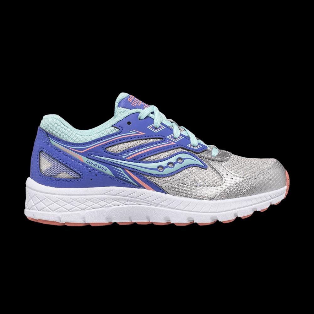 Кроссовки Saucony Cohesion 14 Lace Big Kid 'Silver Periwinkle' 1