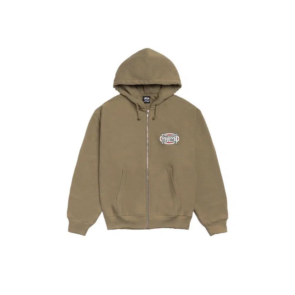Молнии Stussy Champion Oval Zip Hoodie 'Army' 1