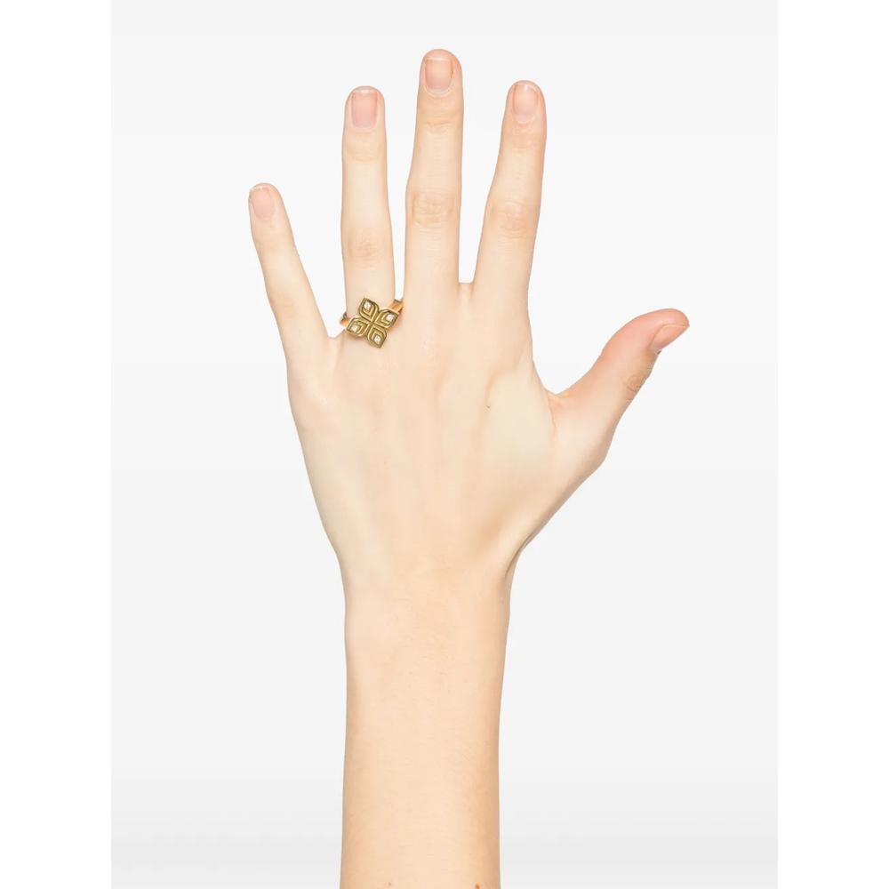 Кольцо Arabesque Flower из желтого золота с бриллиантами 2