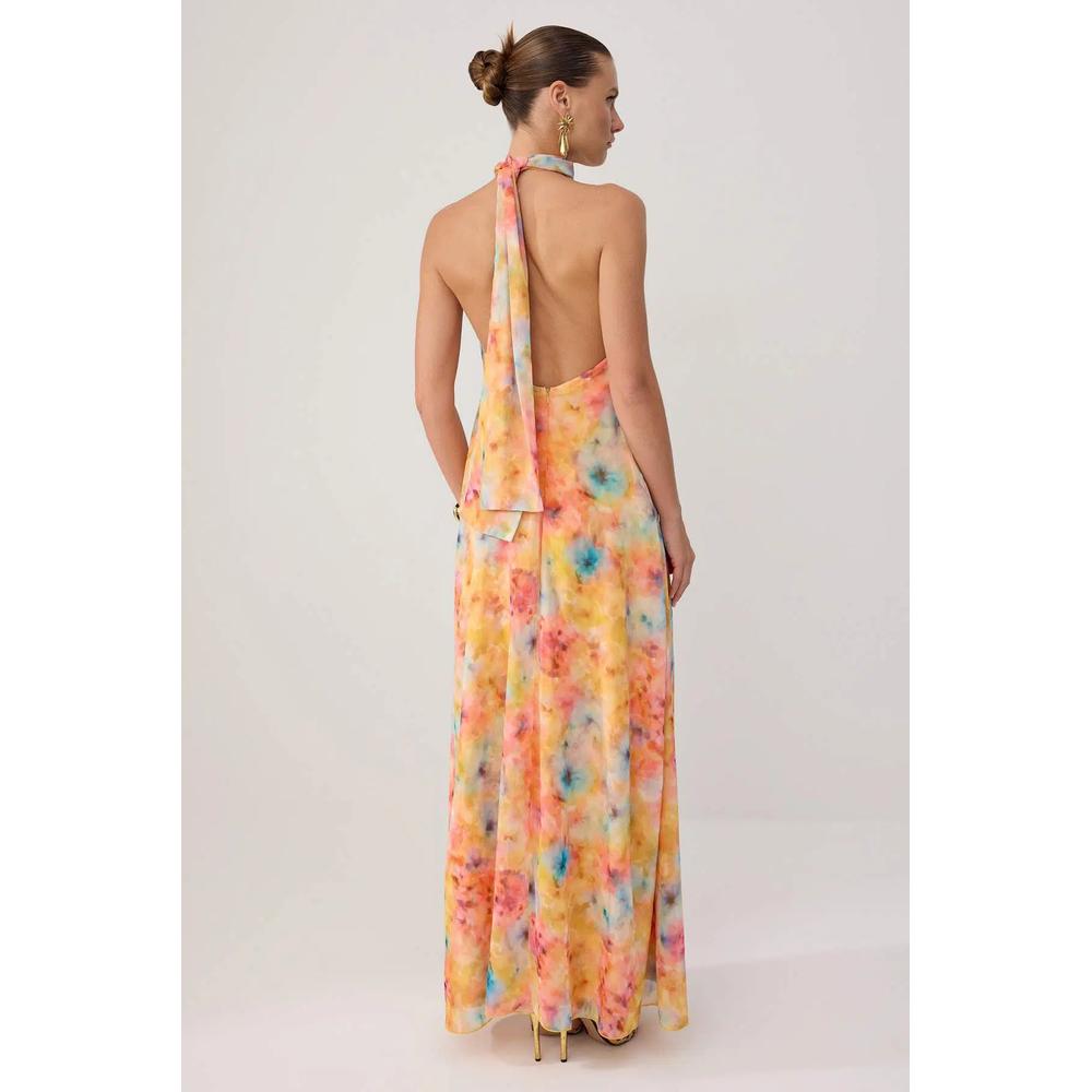 Платье вечернее Mustard Abstract Woven Chiffon Maxi Evening & G 4