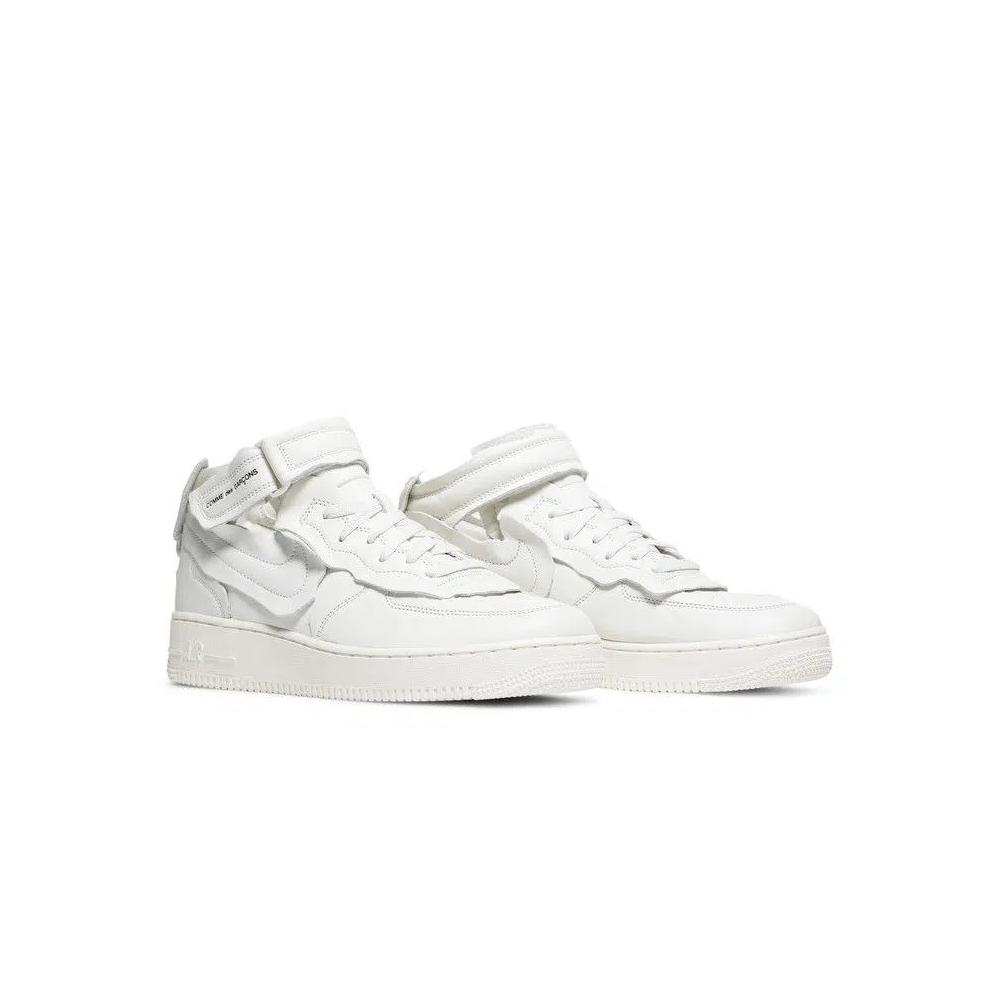 Кроссовки Comme des Garçons x Nike Air Force 1 Mid «Triple White» 8