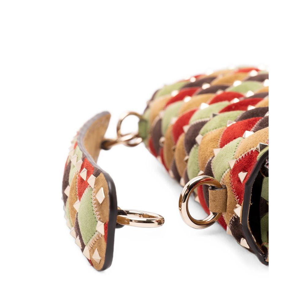Rockstud Spike small bag in patchwork suede 5