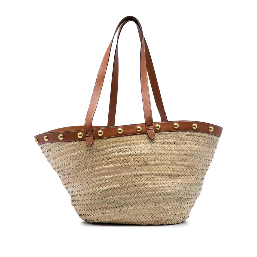 Большая сумка-тоут Raffia Classic Studded Panier (2019 год) 1