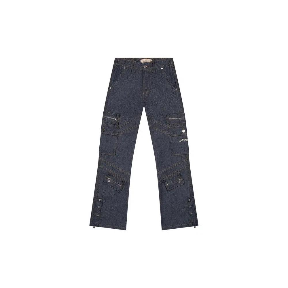 Джинсы Godspeed Rockstar Flare Cargo Denim 'Raw Blue' 1