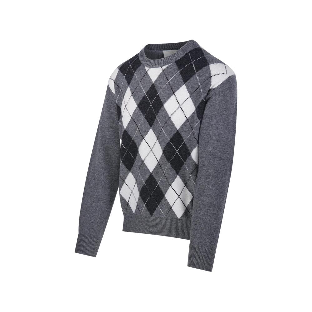 argyle-pattern sweater 3