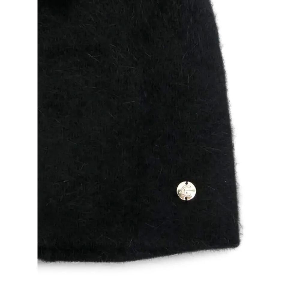 logo-plaque brushed-finish beanie hat 2