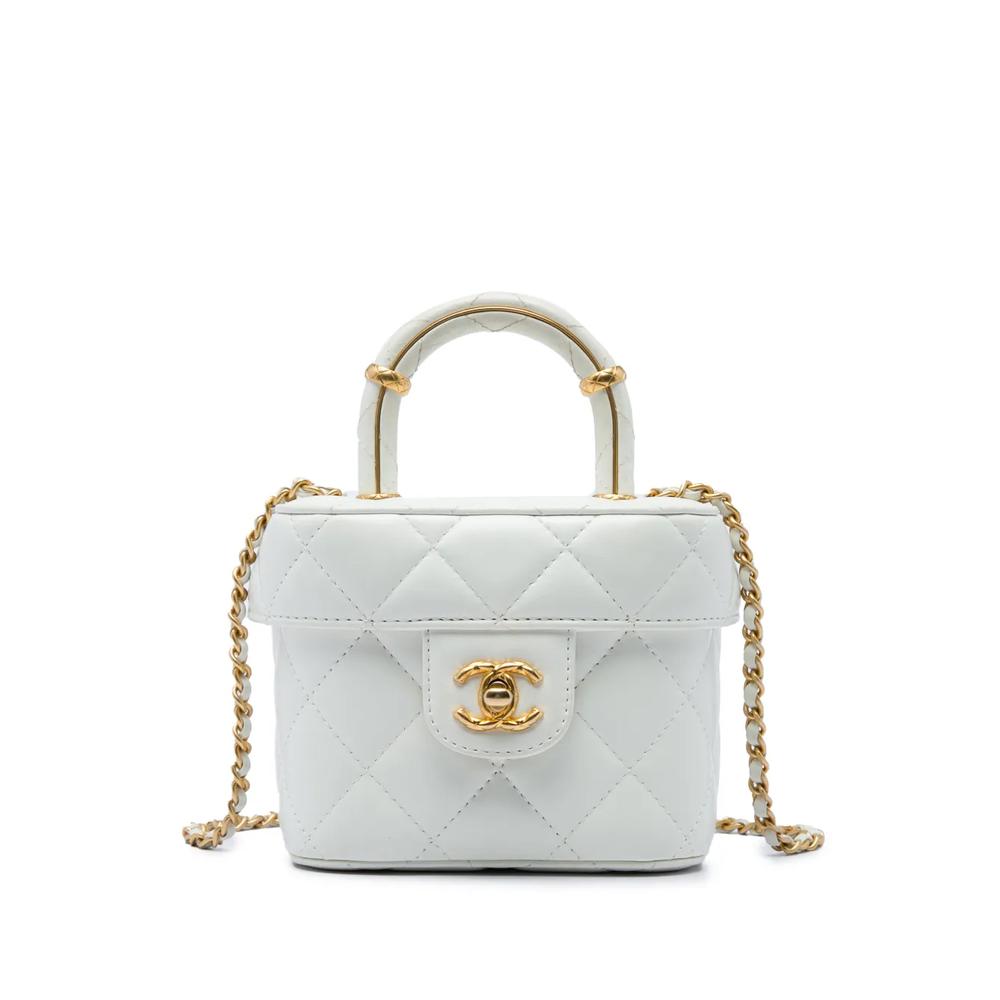 Сумка-сэтчел CC Quilted Lambskin Vanity Top Handle Cosmetic Case (2021-2026 годы) 1