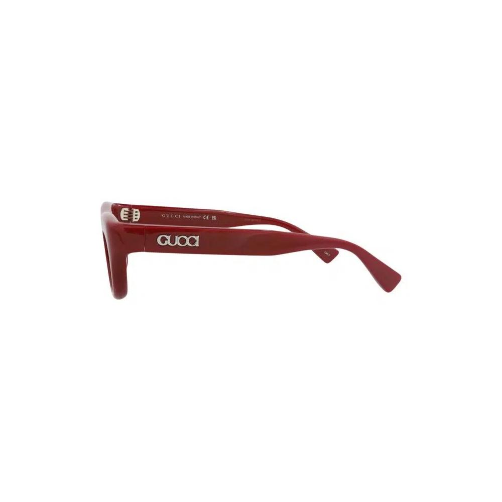 Gucci Солнцезащитные очки с квадратной оправой из переработанного ацетата 'Burgundy/Brown' 2