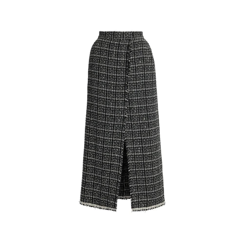 tweed frayed-edge skirt 2