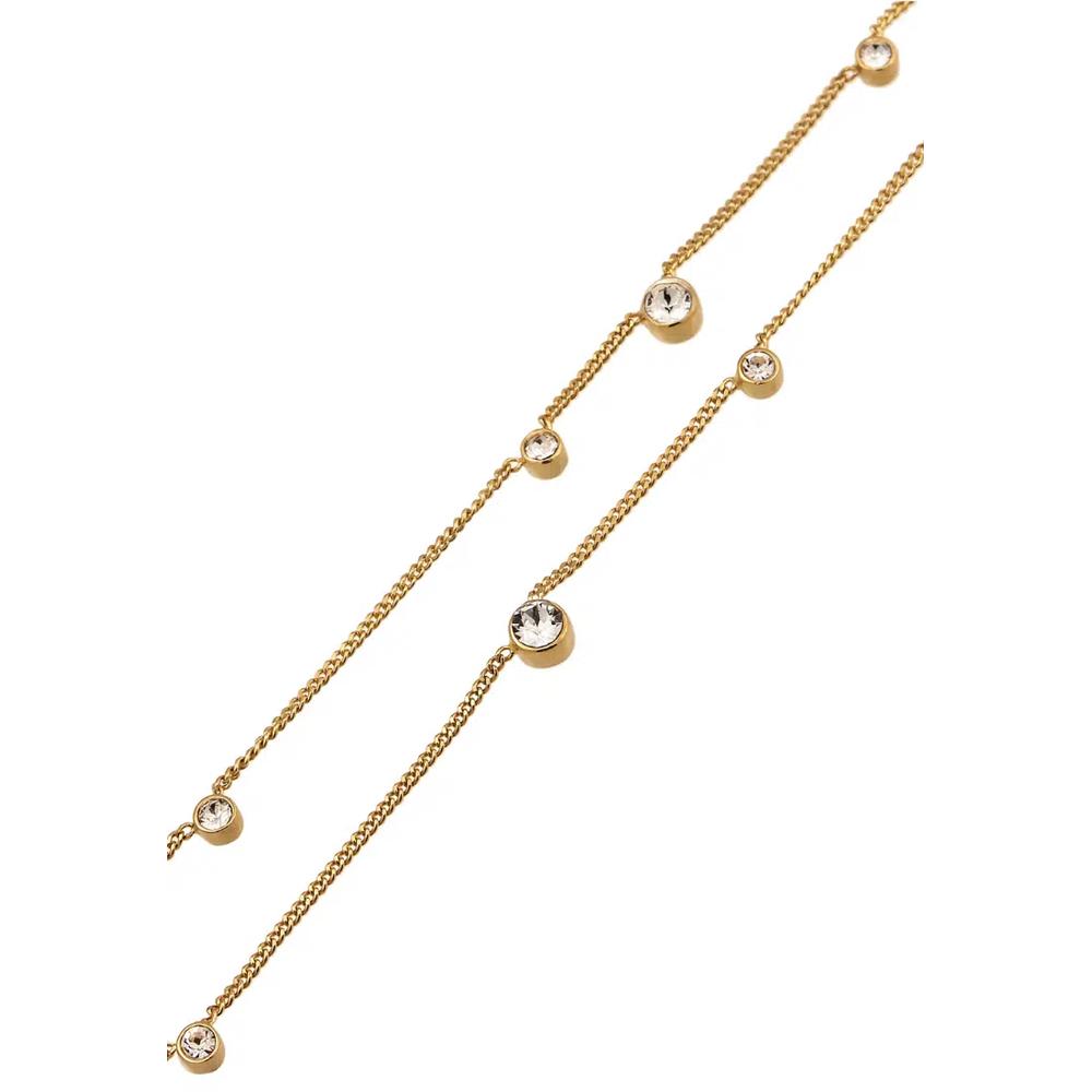 Кулон-капля Swarovski® на цепочке из серебра с золотым покрытием 4
