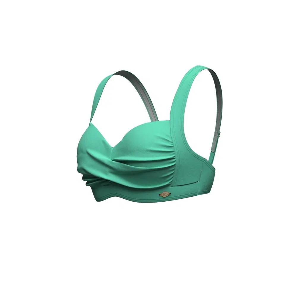 Бикини-топ Core Solid Minit Green Plus Cup с перекрутом спереди 3