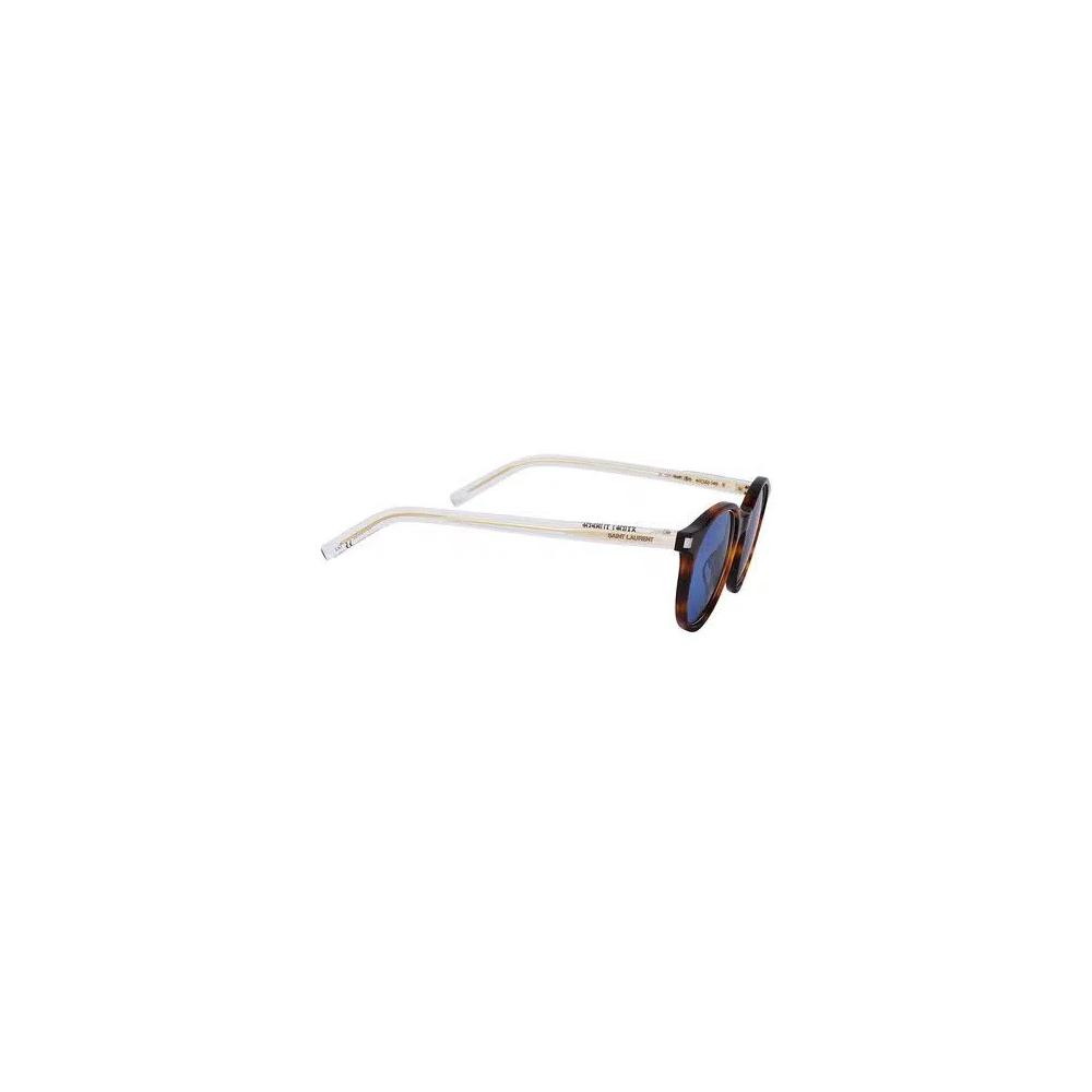 Круглые солнцезащитные очки Saint Laurent 'Havana/Crystal/Blue' 1