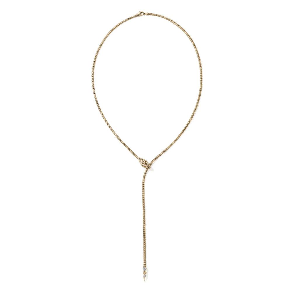 Колье Naga Lariat из желтого золота с бриллиантами 2