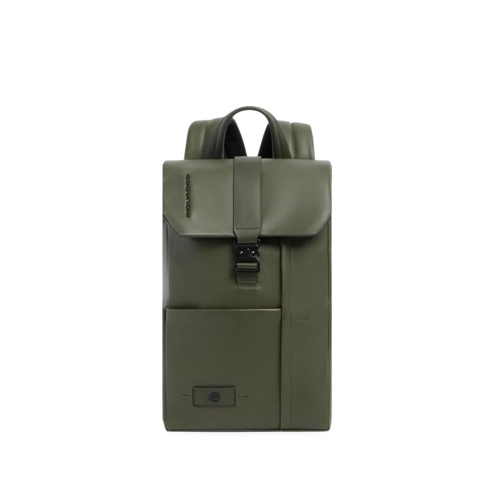 buckle-fastening leather backpack 1