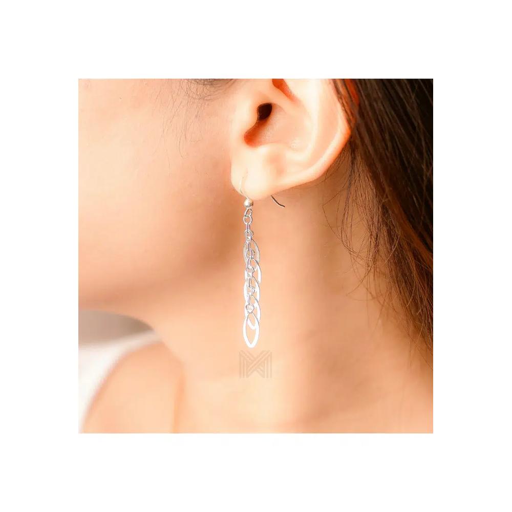 Millennia 2000 Multiple Oval Hook Silver Dangle Earrings с 925 стерлинговым серебром 4