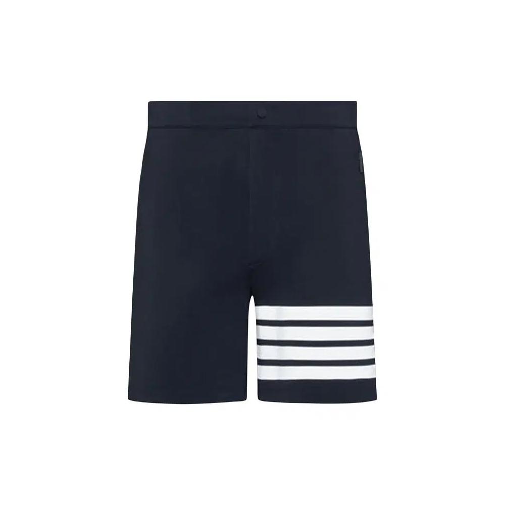 Thom Browne Шорты Mid Thigh Tech Printed M Bar 'Темно-синий' 1