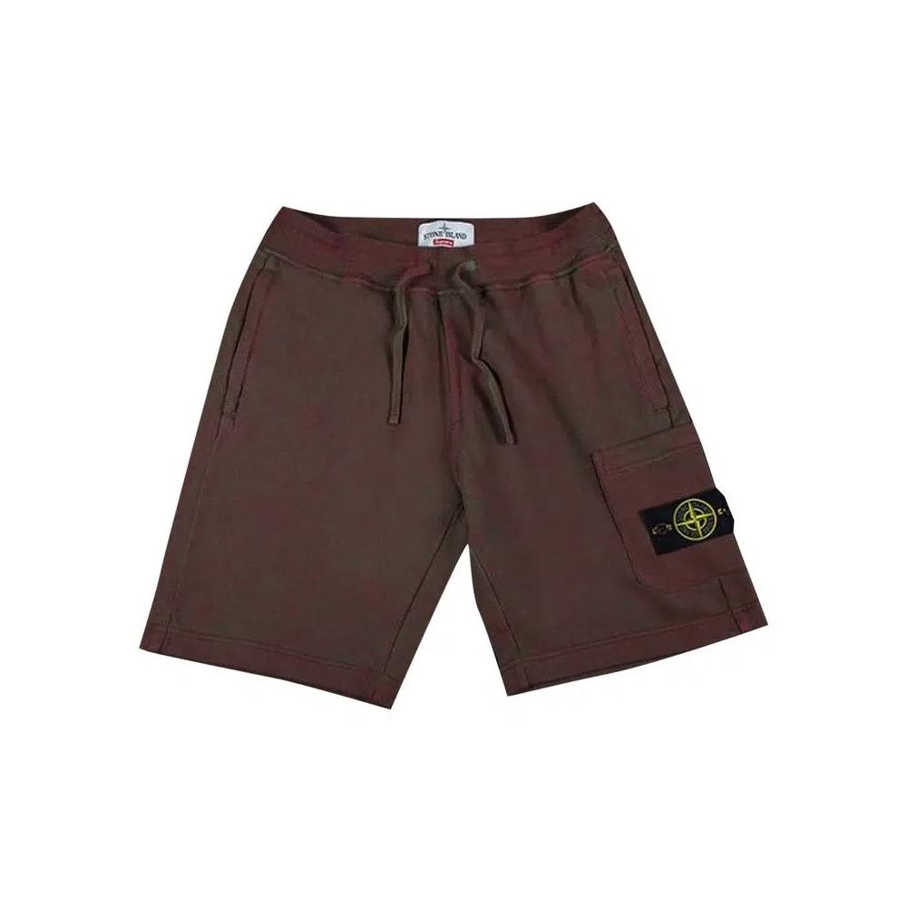Шорты Supreme Stone Island Sweatshort 'Red' 1