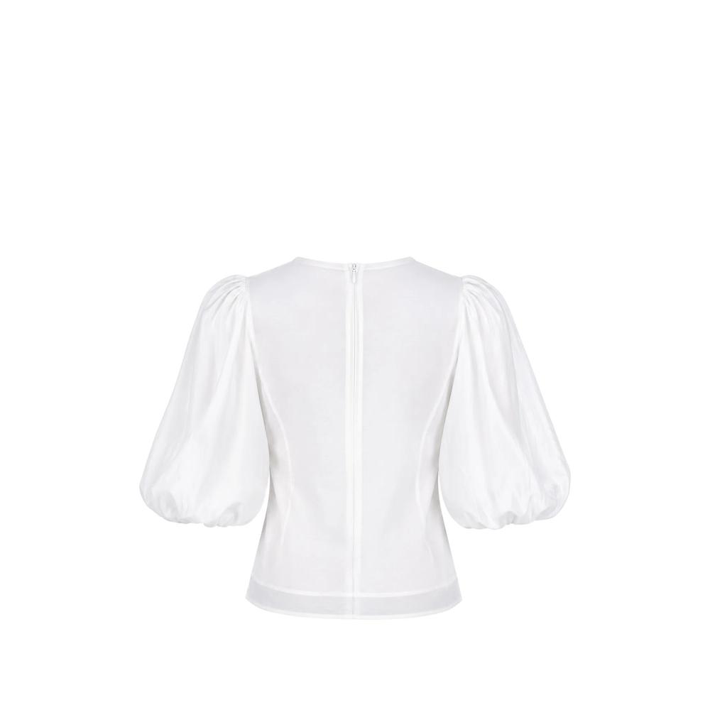 Marve organza balloon-sleeve top 2