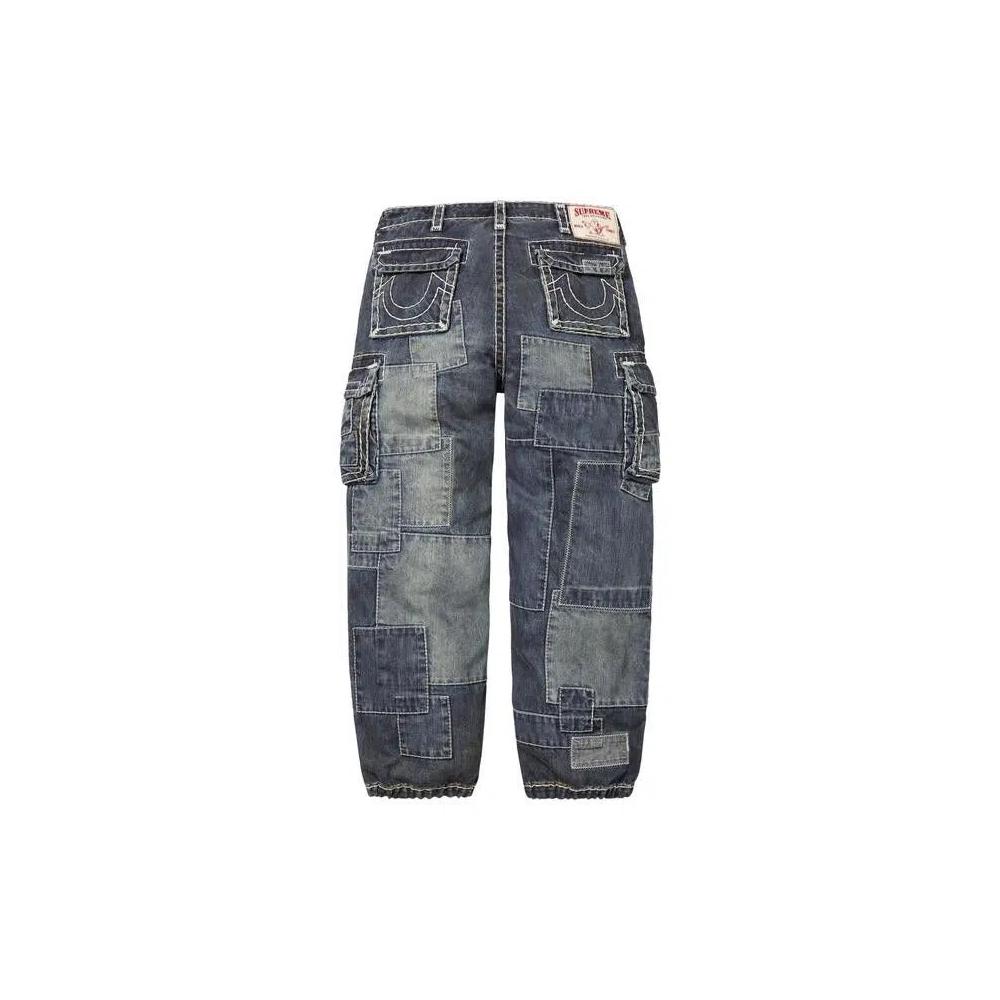 Карго-штаны Supreme x True Religion Patchwork Cargo Pant 'Dirty Indigo' 2