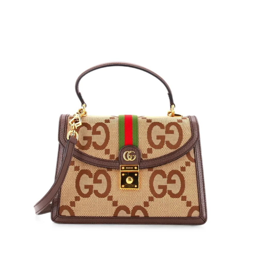 Сумка через плечо Ophidia Flap Top Handle Bag Jumbo GG Canvas Small 1