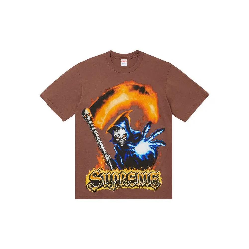 Футболки с коротким рукавом Supreme Grim Reaper Tee 'Brown' 1