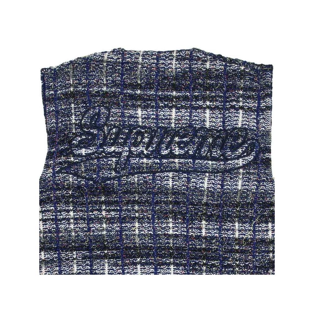 Свитер Supreme Speckled Zip Up Sweater Vest «Синий» 3