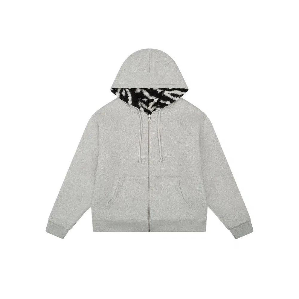 Топы Denim Tears Zebra Shearling Lined Reversible Zip Hoodie 'Zebra' 2