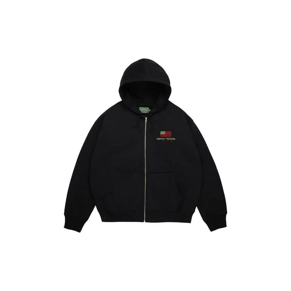 Толстовки на молнии Denim Tears Pan African Zip Hoodie 'Black' 1